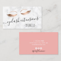 Extensiones de pestañas doradas de rosa de mármol