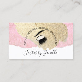 Tarjeta De Visita Extensiones de Pestañas Elegantes Belleza