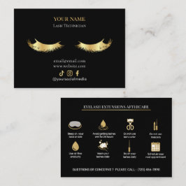 Tarjeta De Visita Extensiones de pestañas elegantes: cuidado posteri