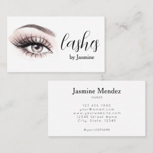 Tarjeta De Visita Extensiones de pestañas Lash Tech Glam Professiona