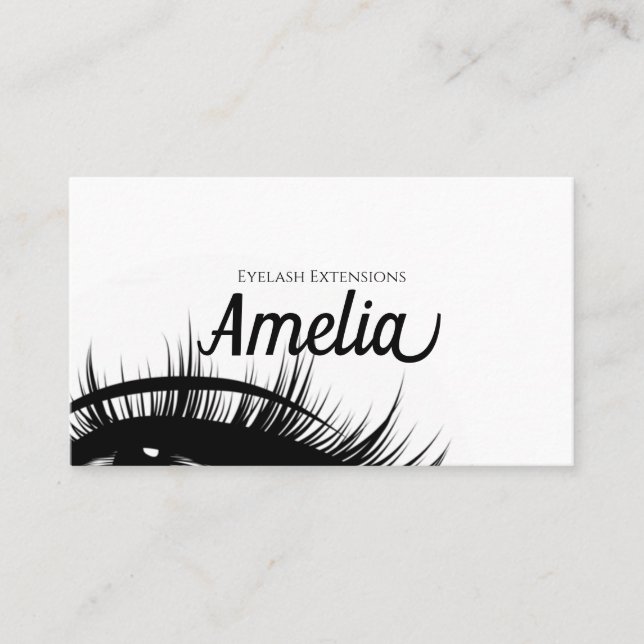 Tarjeta De Visita Extensiones de pestañas profesionales y microbladi (Anverso)