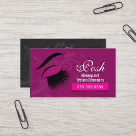 Tarjeta De Visita Extensiones del artista y de la pestaña de