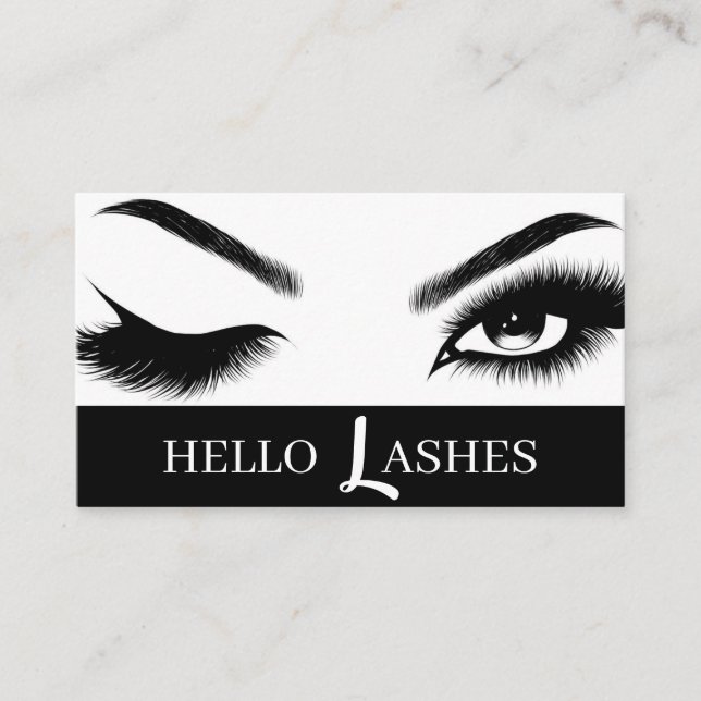 Tarjeta De Visita Extensiones Eyelash Beauty Salon Spa Business Car (Anverso)