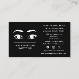 Tarjeta De Visita Extensiones Eyelash de los medios sociales Lanza o
