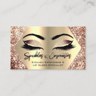 Tarjeta De Visita Extensiones Eyelash de maquillaje Rosa Especialida
