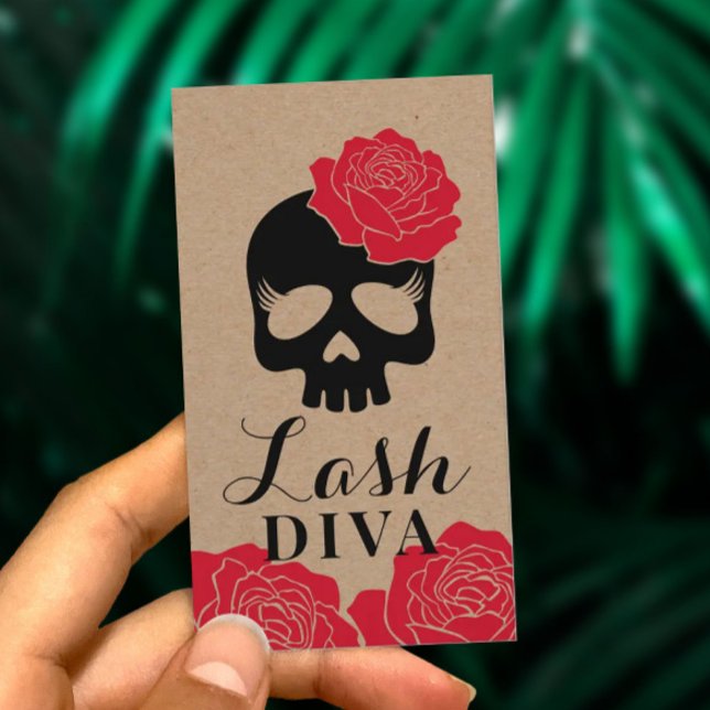 Tarjeta De Visita Extensiones Eyelash Extensión Belleza Floral Calav (Subido por el creador)