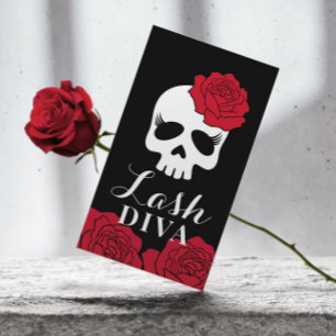 Tarjeta De Visita Extensiones Eyelash Lash Salon Belleza Floral Cala