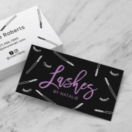 Tarjeta De Visita Extensiones Eyelash Maquillaje Artista Barra Lash 