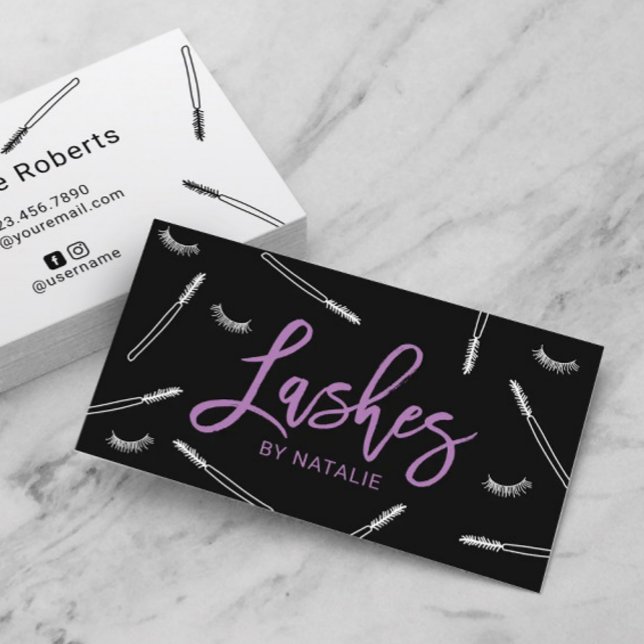 Tarjeta De Visita Extensiones Eyelash Maquillaje Artista Barra Lash  (Subido por el creador)