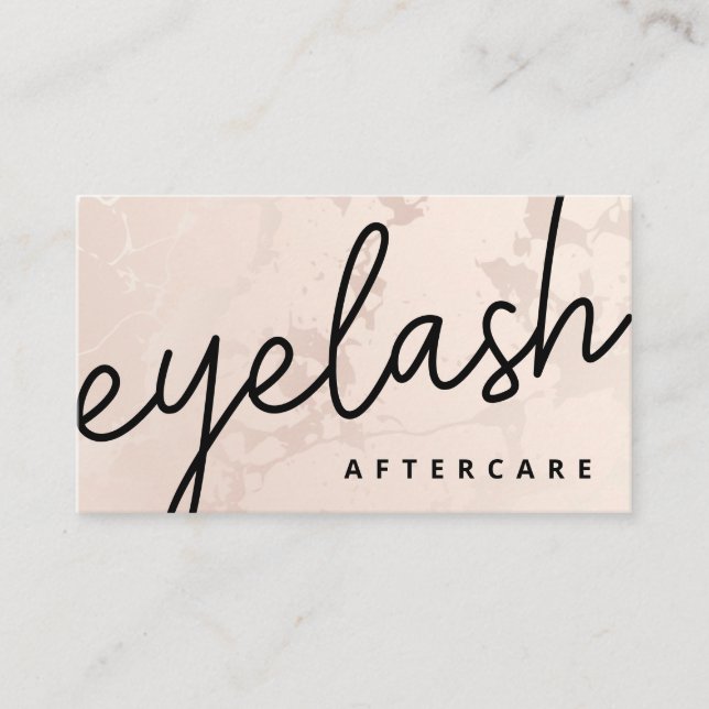 Tarjeta De Visita Extensiones Eyelash Modernas Lash Lift Aftercare (Anverso)