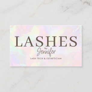 Tarjeta De Visita Extensiones Eyelash Moderno de moda QR Code Luxury