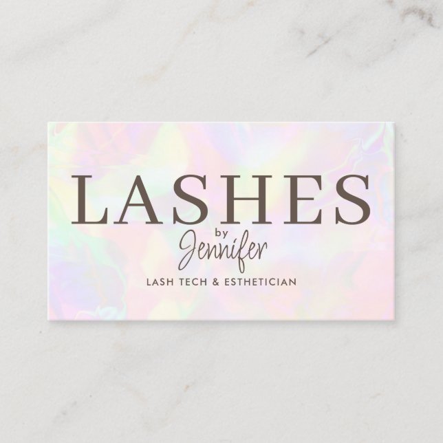 Tarjeta De Visita Extensiones Eyelash Moderno de moda QR Code Luxury (Anverso)