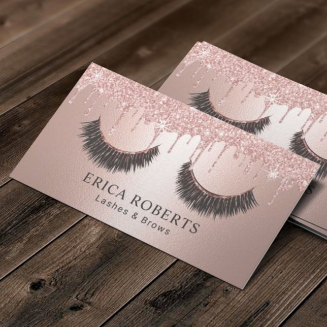 Tarjeta De Visita Extensiones Eyelash Rosa Moderno Perforaciones Dor (Subido por el creador)