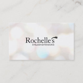 Tarjeta De Visita Extensiones Eyelash Salon Sutil Bokeh