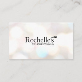 Tarjeta De Visita Extensiones Eyelash Salon Sutil Bokeh