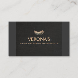 Tarjeta De Visita Extensiones Eyelash Salón y Spa Negro