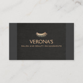 Tarjeta De Visita Extensiones Eyelash Salón y Spa Negro