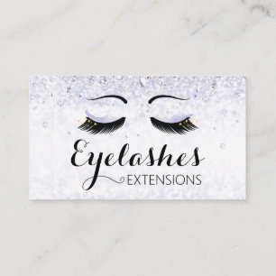 Tarjeta De Visita Extensiones Eyelash Sparkles and Diamontes Purple