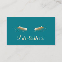 Extensiones Eyelash Verde azulado y Gold Elegante