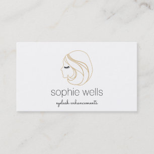 Tarjeta De Visita Extensiones EyeLash y pestañas falsas Blancas