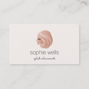 Tarjeta De Visita Extensiones Gold EyeLash y Chica Falso Lash