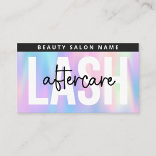Tarjeta De Visita Extensiones Holográficas de Eyelash Lash Afcare C