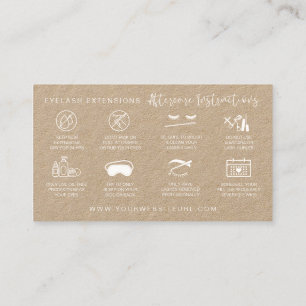 Tarjeta De Visita Extensiones Lash Afcare Papel Kraft Premium