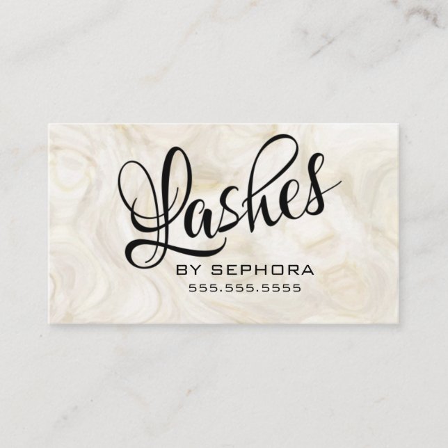 Tarjeta De Visita Extensiones Lash Experto Consultor de Belleza (Anverso)