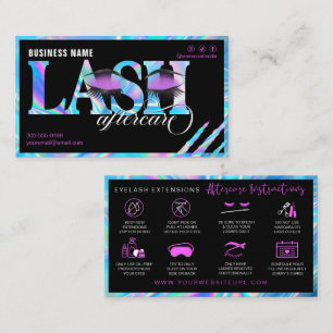 Tarjeta De Visita Extensiones Lash Extensiones Aftercare Holographic
