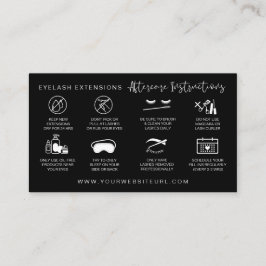 Tarjeta De Visita Extensiones Lash Instrucciones de Aftercare Busi M