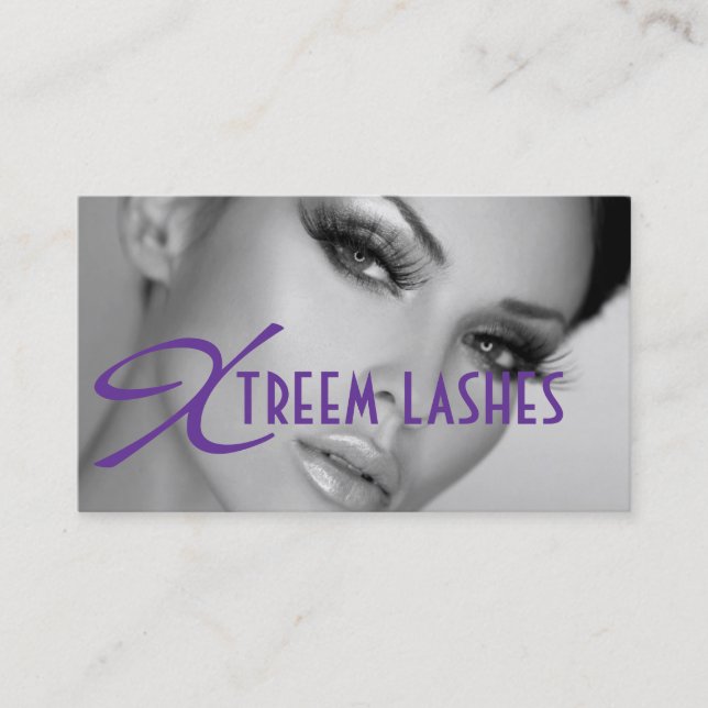 Tarjeta De Visita Extensiones Lash Lazan Salón Cosmetológico Belleza (Anverso)