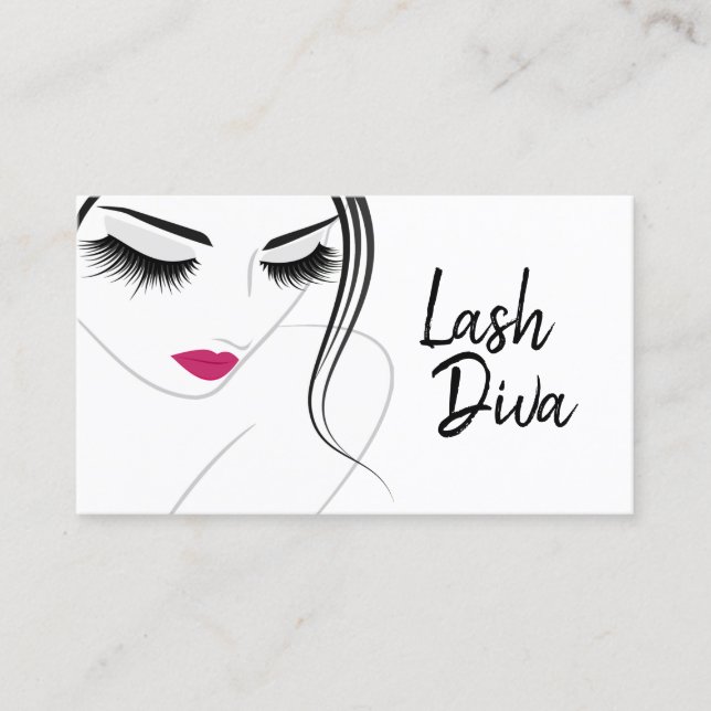 Tarjeta De Visita Extensiones Lash Salon Beauty Spa (Anverso)