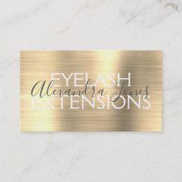 Tarjeta De Visita Extensiones Metalizado Eyelash Cepadas de Oro de L