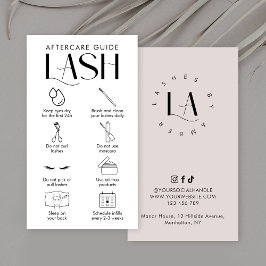 Tarjeta De Visita Extensiones modernas de crema de latigazo con logo