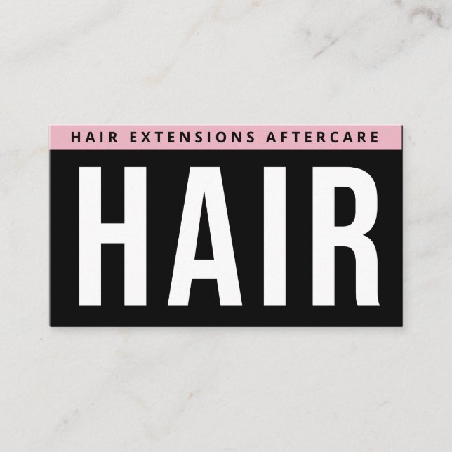 Tarjeta De Visita Extensiones simples y modernas del pelo después de (Anverso)