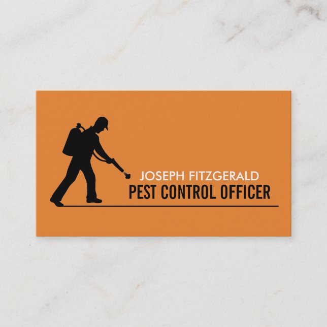 Tarjeta De Visita Exterminador, control de plagas (Anverso)