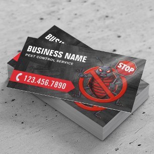 Tarjeta De Visita Exterminador de bicho profesional de control de pl