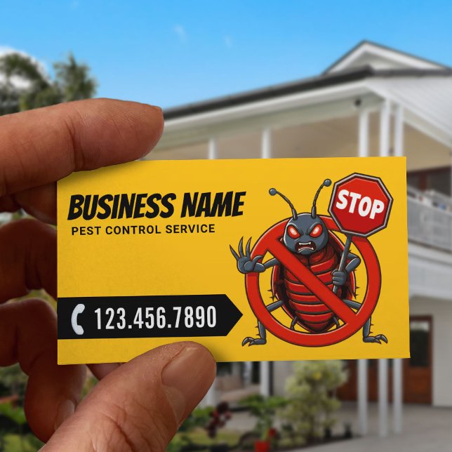 Tarjeta De Visita Exterminador de bichos de control de plagas (Subido por el creador)