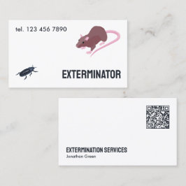 Tarjeta De Visita Exterminador de plagas de roedor QR
