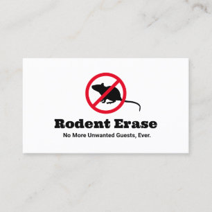 Tarjeta De Visita Exterminador de rata de control de roedores