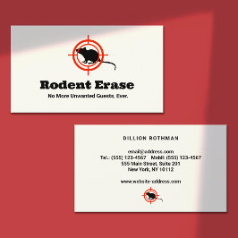 Tarjeta De Visita Exterminador de rata de control de roedores