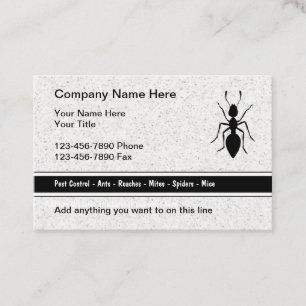 Tarjeta De Visita Exterminador moderno