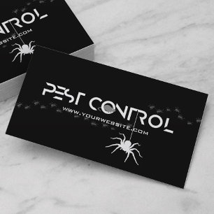 Tarjeta De Visita Exterminador profesional Control de plagas Blanco 