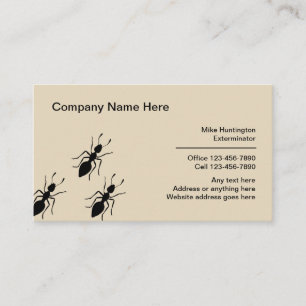 Tarjeta De Visita Exterminador Profesional Y Control De Plagas