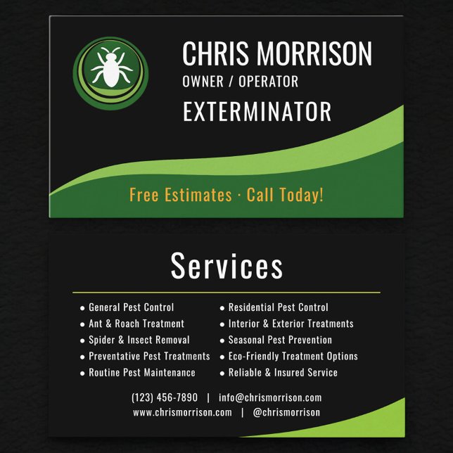 Tarjeta De Visita Exterminator Service (Subido por el creador)