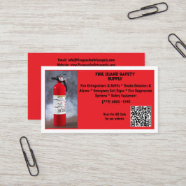 Tarjeta De Visita Extintor de Fuego Rojo Seguridad contra Incendios 