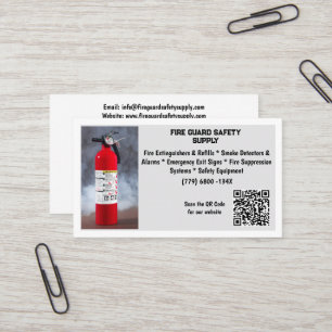 Tarjeta De Visita Extintor de Fuego Rojo Seguridad contra Incendios
