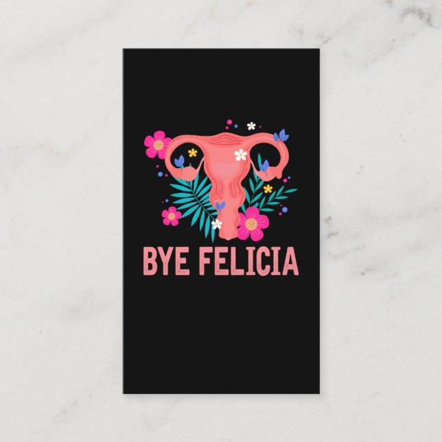 Tarjeta De Visita Extracción de Uterus por cirugía de recuperación d (Anverso)