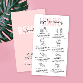 Tarjeta De Visita Extracción del pelo láser Instrucciones de poscuid