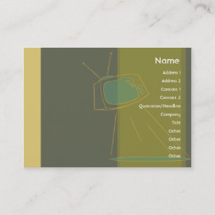 Tarjeta De Visita Extranjero retro de la TV - rechoncho